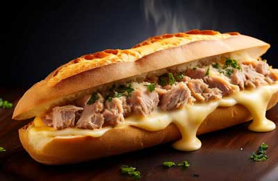 tuna-and-cheese-baguette