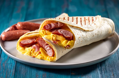 wrap-with-bacon-sausage-and-omelette